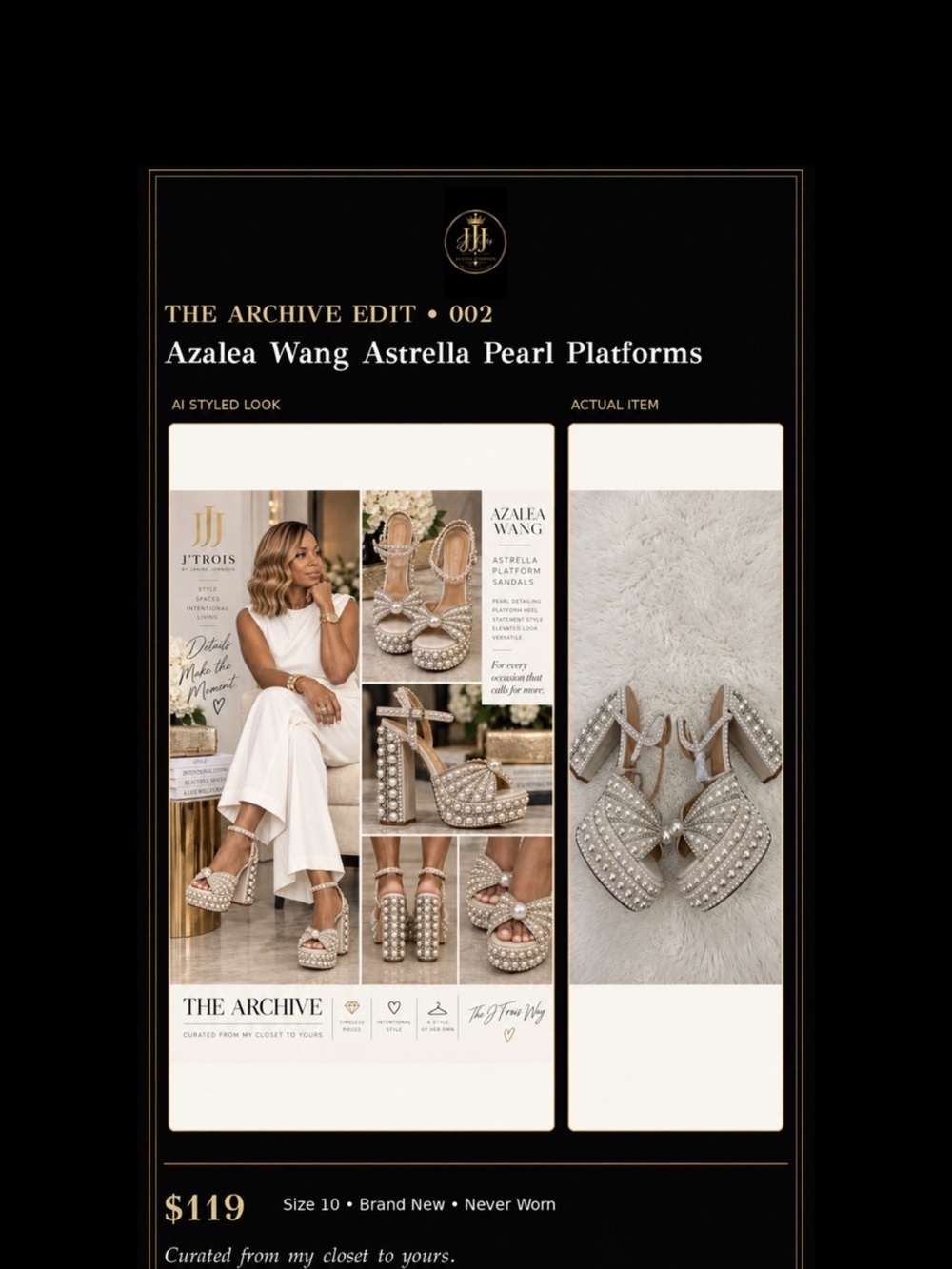 Astrella Pearl Platform Sandals in Beige by Azalea Wang